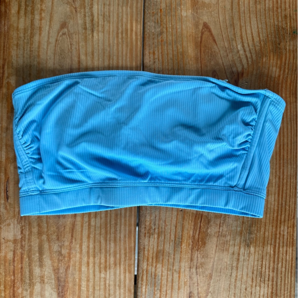 Xhilaration Blue Bandeau Bikini Top Size Large